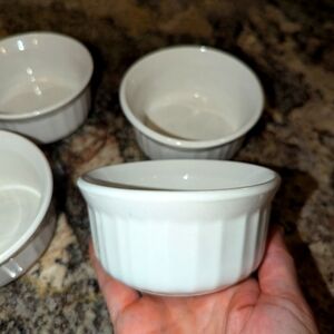 Corningware Vintage French White Stoneware Ceramic 7 oz - 200 ml - Set of 4